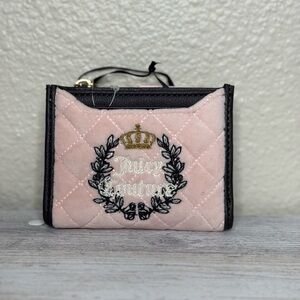 Juicy Couture Pink Quilted Card Case